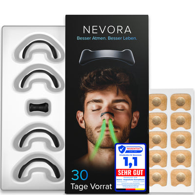 Nevora® Magnetische Nasenstreifen (Schwarz)