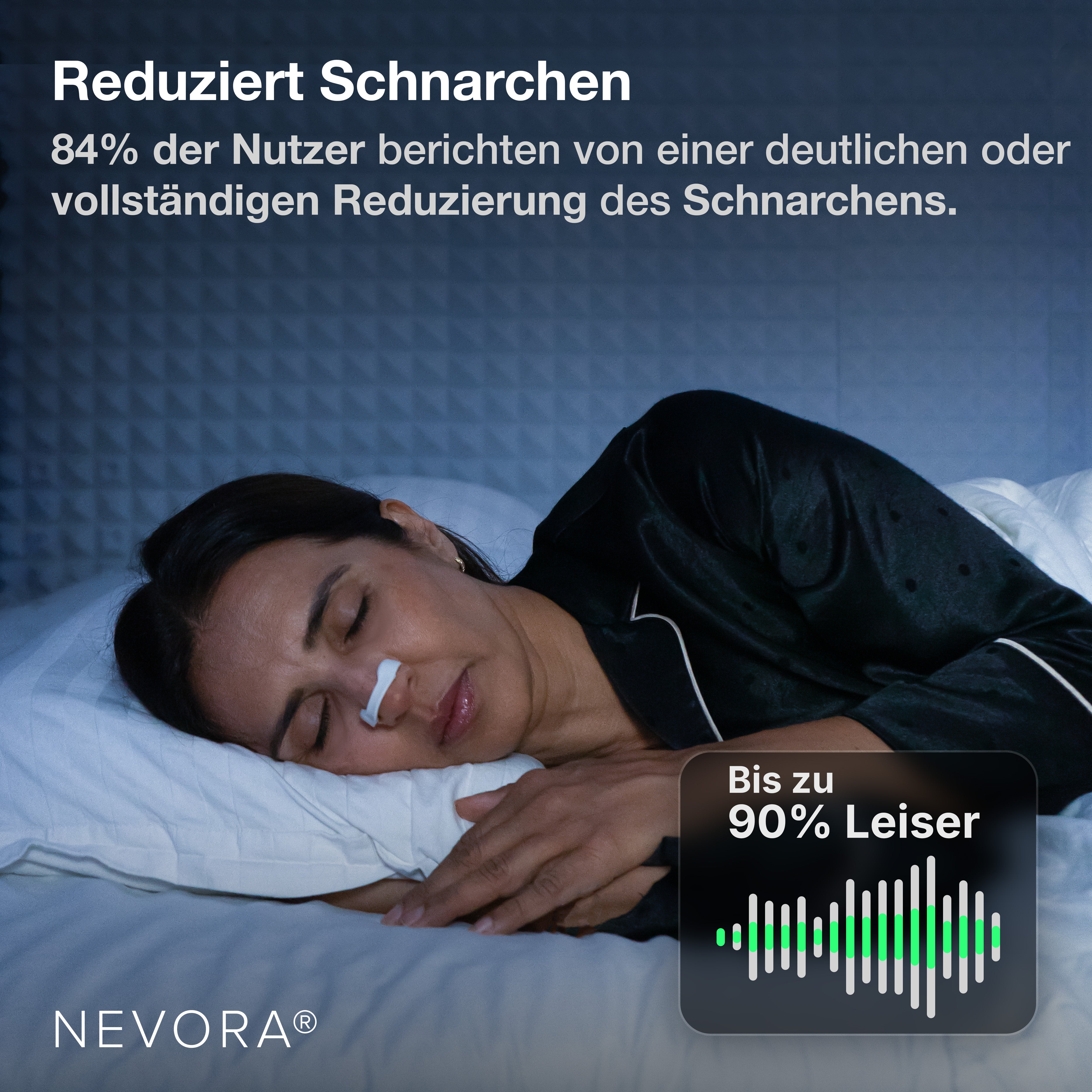 Nevora® Magnetische Nasenstreifen (Schwarz)